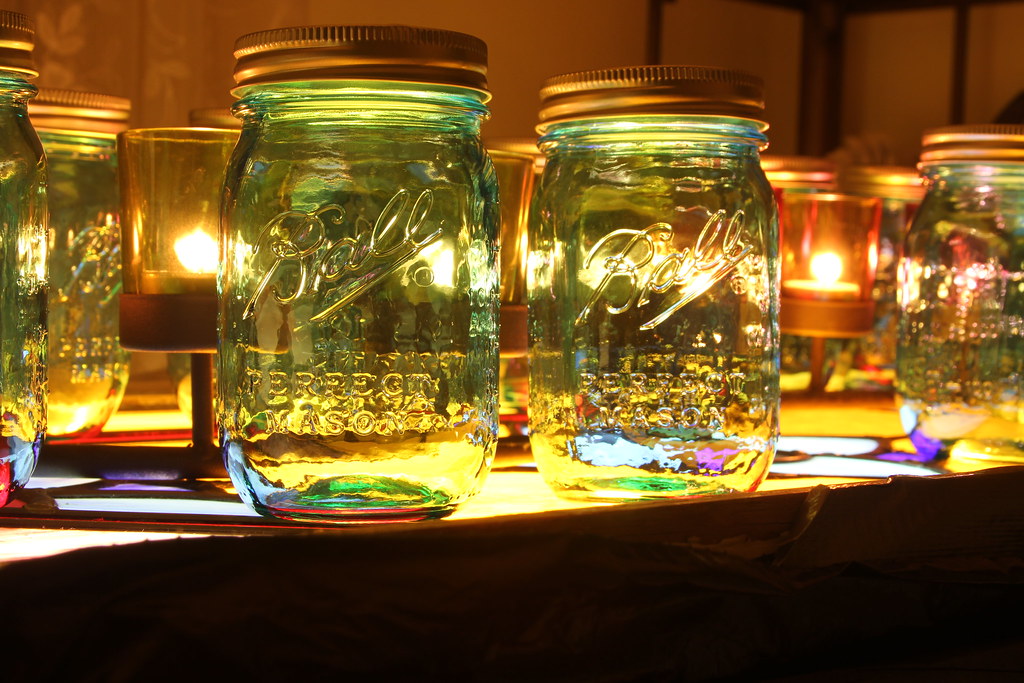 Blue Mason Jars & A Stained Glass LuAnn Snawder Photography Flickr