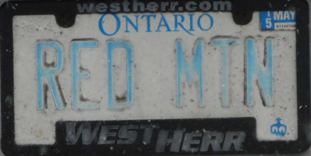 RED MTN Red Mountain Vanity license plate, Ontario B C Flickr