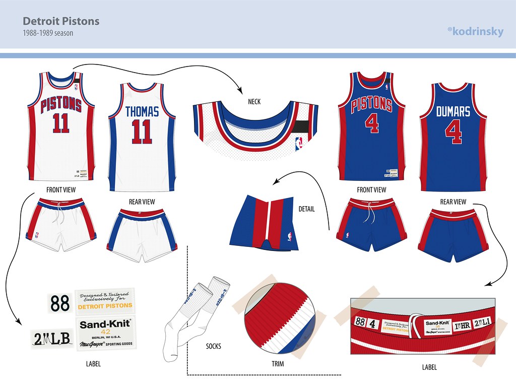 Detroit Pistons 19881989 uniforms kodrinsky Flickr