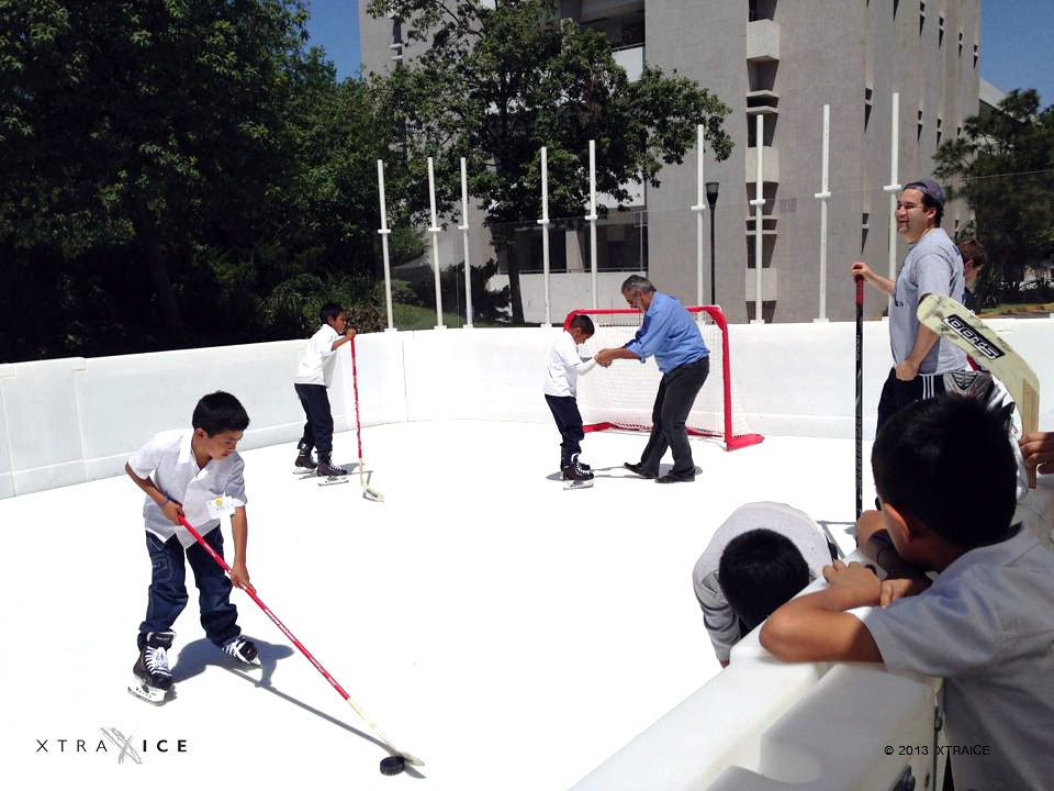 Mexican hockey team skating on Xtraice synthetic ice rink Flickr
