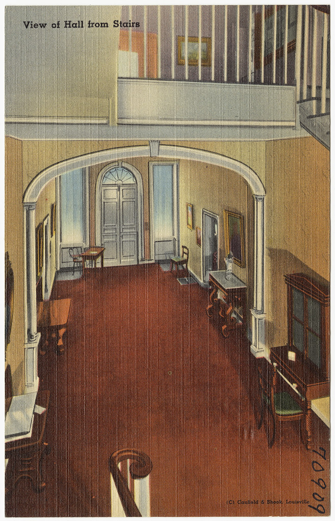 View of hall from stairs, My Old Kentucky Home, Bardstown,… Flickr