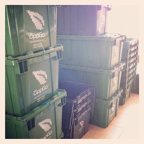 these green moving bins are awesome vanessa Flickr