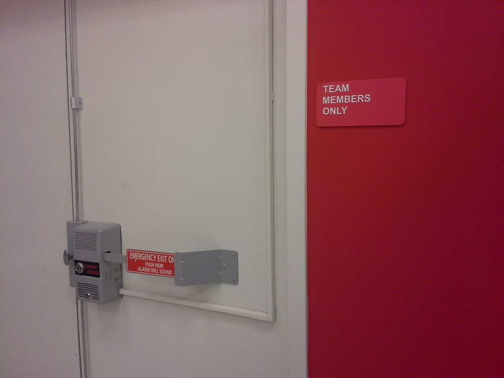 Emergency exit for team members only (Olive Branch Target)… Flickr