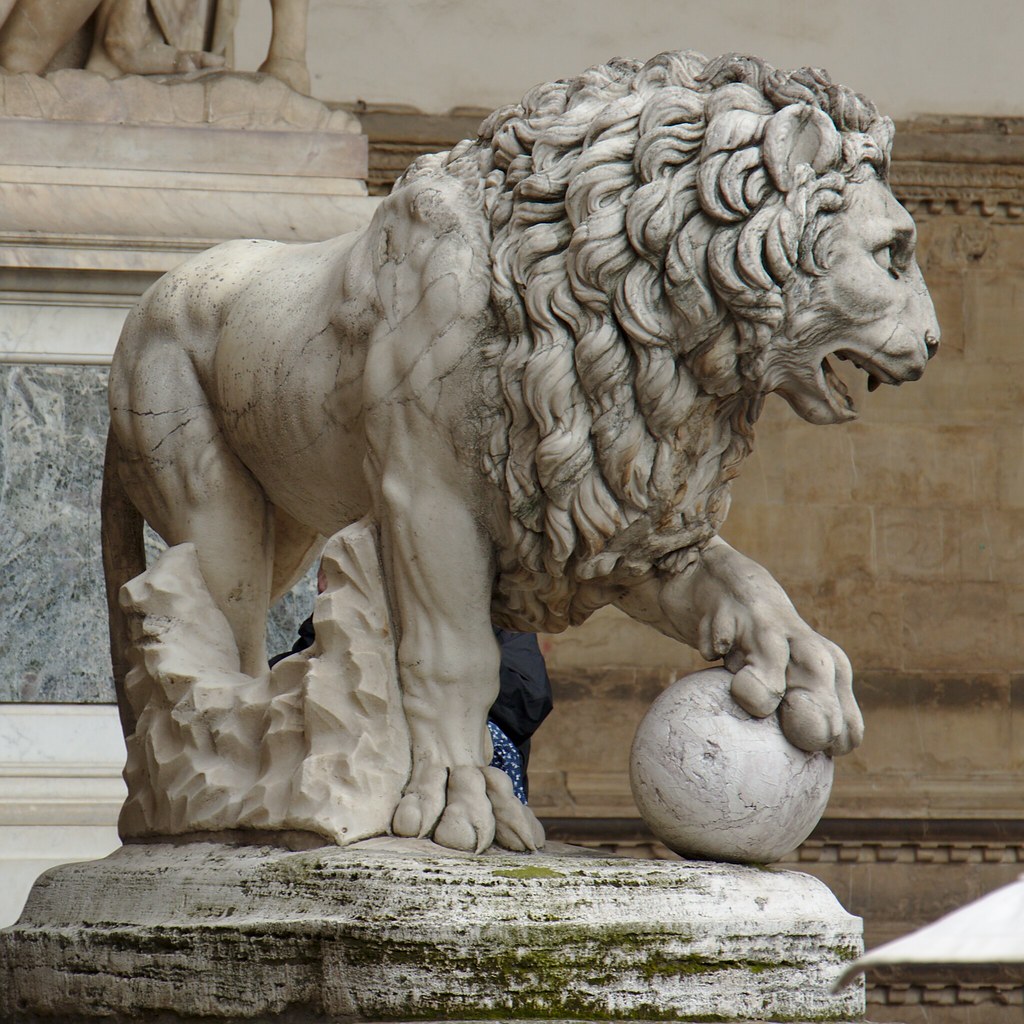 Florentine lion statue Taken on the Carnival Vista maiden … Flickr