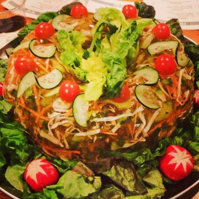 "Perfection" jello salad at tonight's Retro Hot Dog Dinner… Flickr