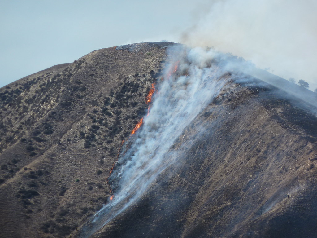 Calabasas fire near freeway fire on the mountain. literall… Flickr