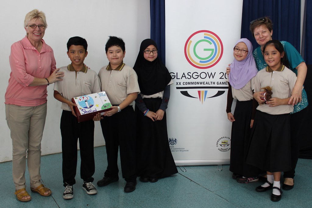 Teachers and students from Stella School UK in Brunei the official