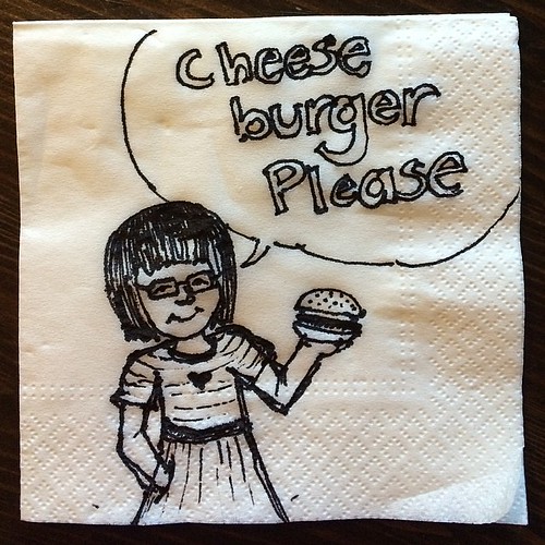 4/14/2014 (104/365) lunchbox napkin drawing. jo! Flickr
