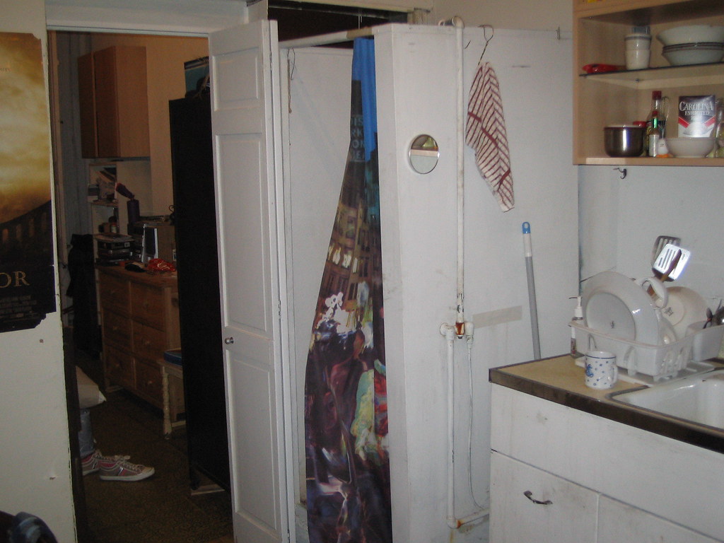 shower in kitchen,NYC there is that unbelievable shower ag… Flickr