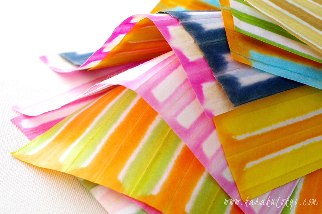 Japanese paper of the colorful striped pattern Karaku tokyo Flickr
