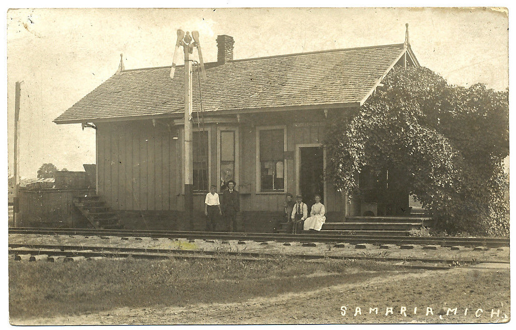 Samaria, Michigan, Ann Arbor Railroad Depot rppc. Flickr