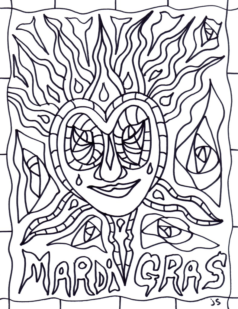 Mardi Gras Coloring page Coloring page for Mardi Gras Flickr