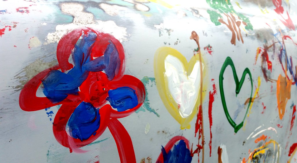 Children's art on an old truck in celebration of Arbor Day… Flickr