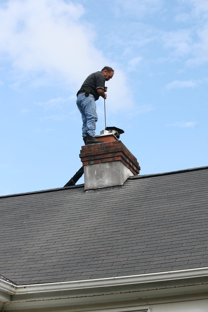 No Fear My chimney sweep, Robert Smith, on the rooftop on … Flickr