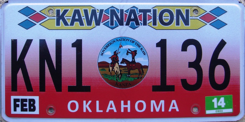 Kaw Nation Flat License Plate a photo on Flickriver