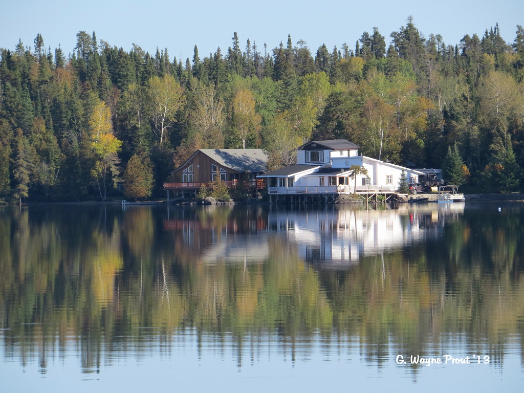 Sesekinika Lake Mirror Image of the southern shoreline Flickr