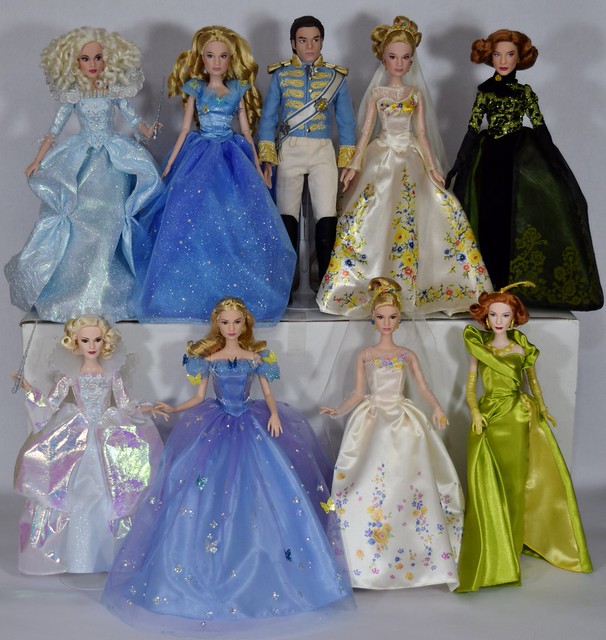 Complete Set of Disney Cinderella Movie Dolls Disney Store and Mattel