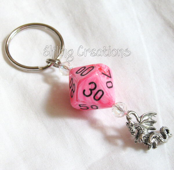 Pink Dragon Dice Keychain Here's my latest gaming dice key… Flickr
