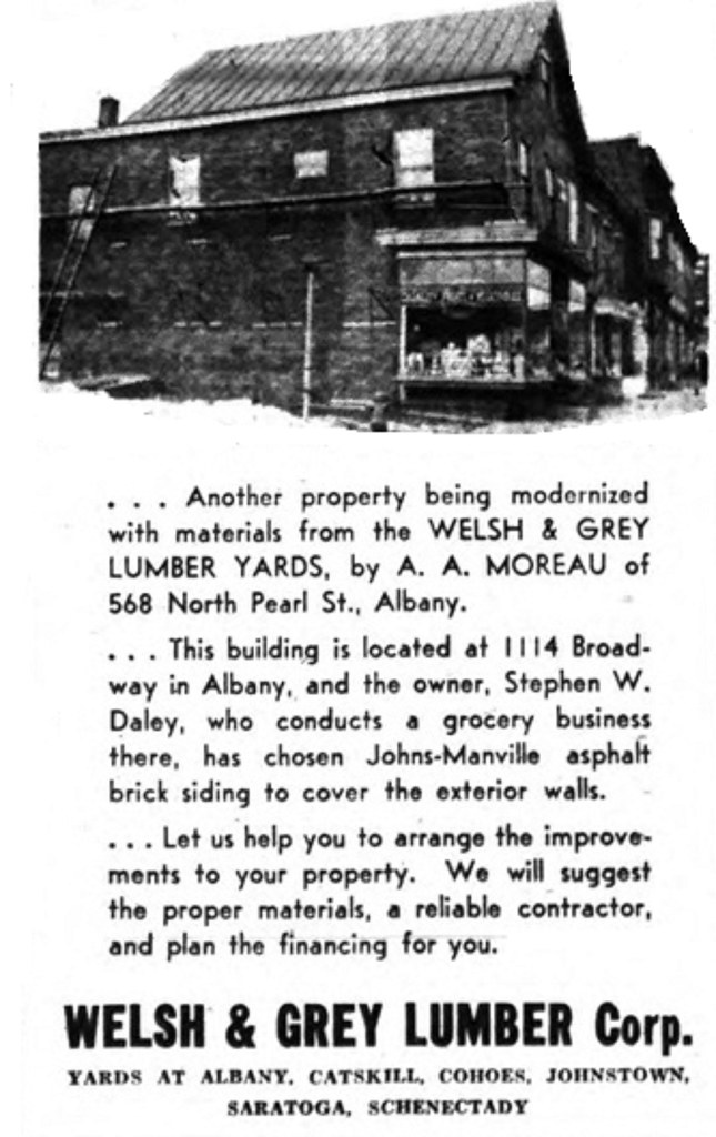 1114 broadway real estate 1938 albany ny 1930s AlbanyGroup Archive