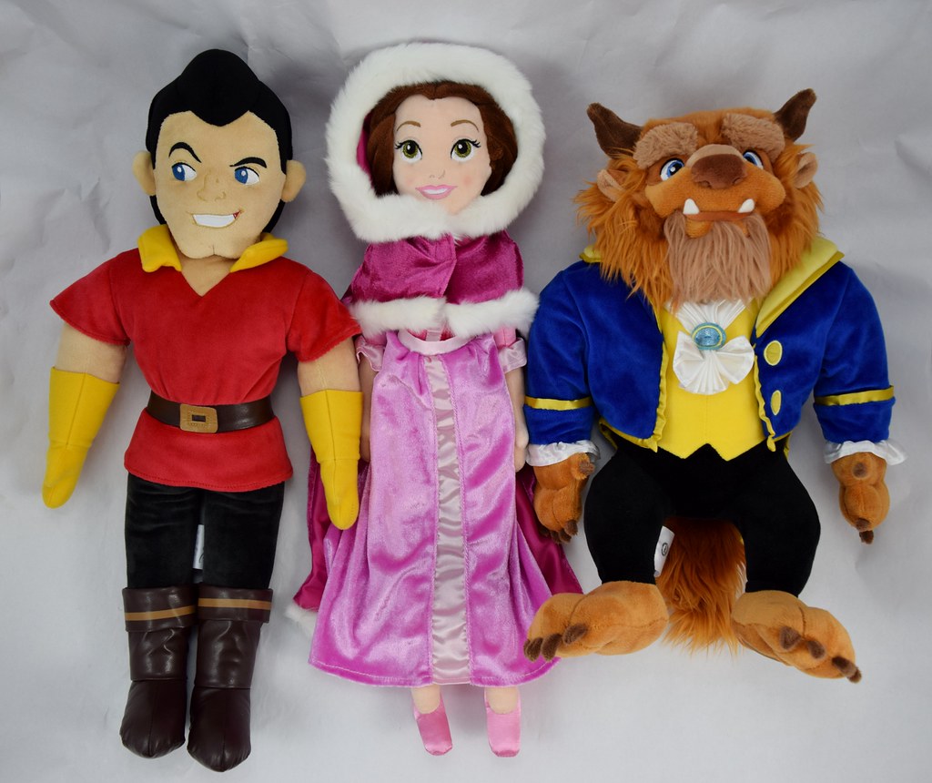 New Beauty and the Beast Plush Gaston, Winter Belle and Beast US