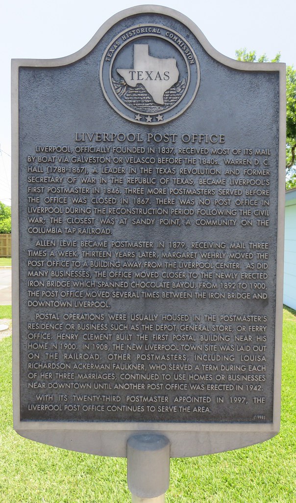 Post Office 77577 Marker (Liverpool, Texas) Liverpool, Tex… Flickr