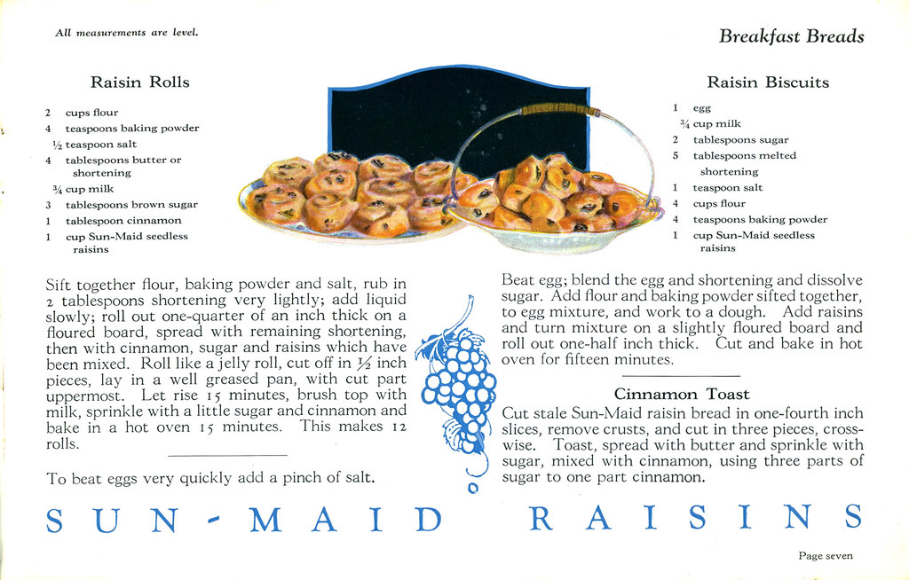 Recipes with Raisins = Breakfast Breads Shelf Life Taste Test Flickr