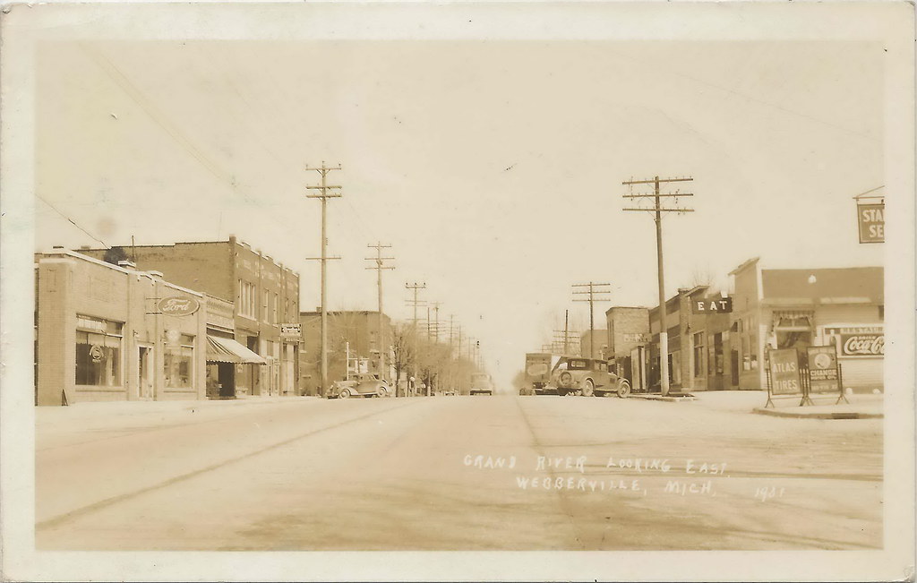 SE berville MI RPPC 1930s Village Businesses FORD DEALE… Flickr