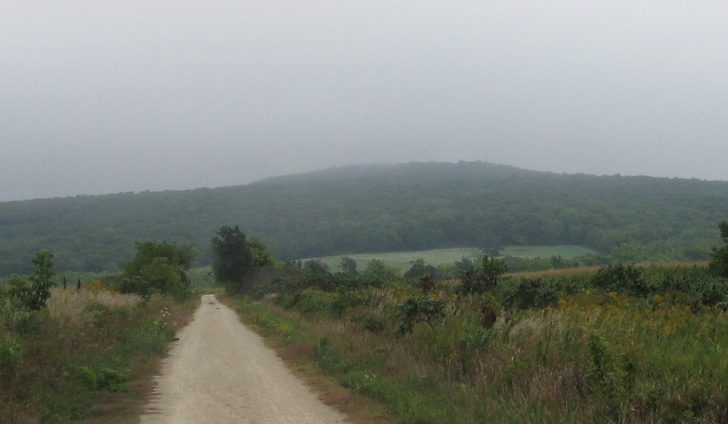 Blue Mound in mist, 9/8/2013 From Military Ridge trail, ea… Flickr