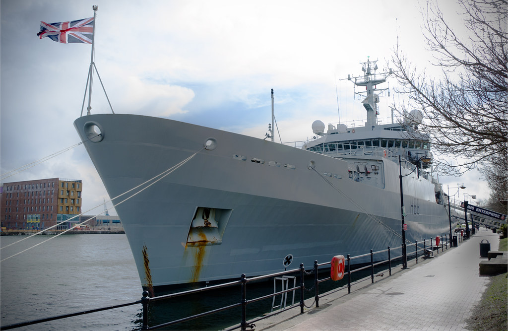 HMS Enterprise Survey vessel HMS Enterprise at Cardiff Bay… Flickr