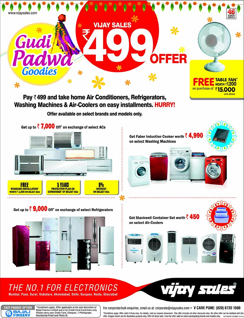 Vijay Sales Get up to Rs. 7,000 Off Get Free Standard Inst… Flickr