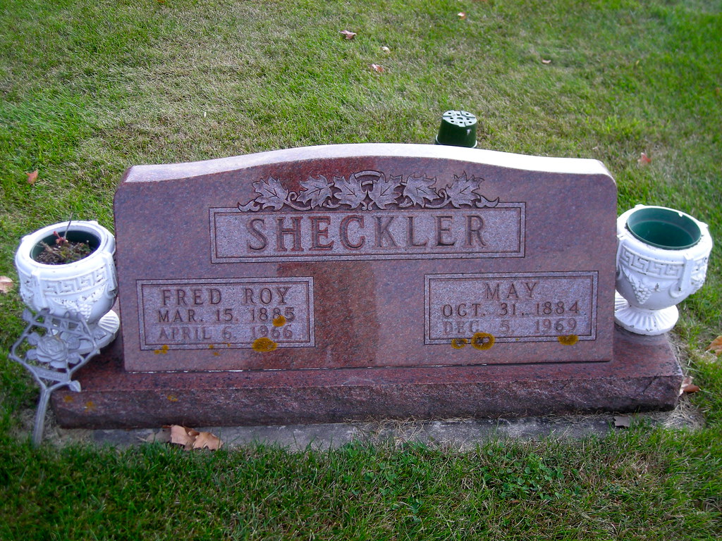 Fred R. & May Sheckler monument Nora Springs, Iowa Flickr