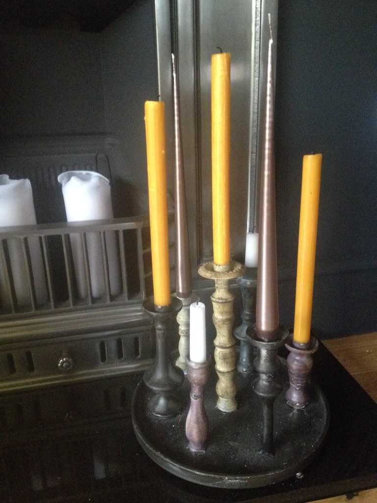 My Living Room love candles ) Bronze candles and candle… Flickr