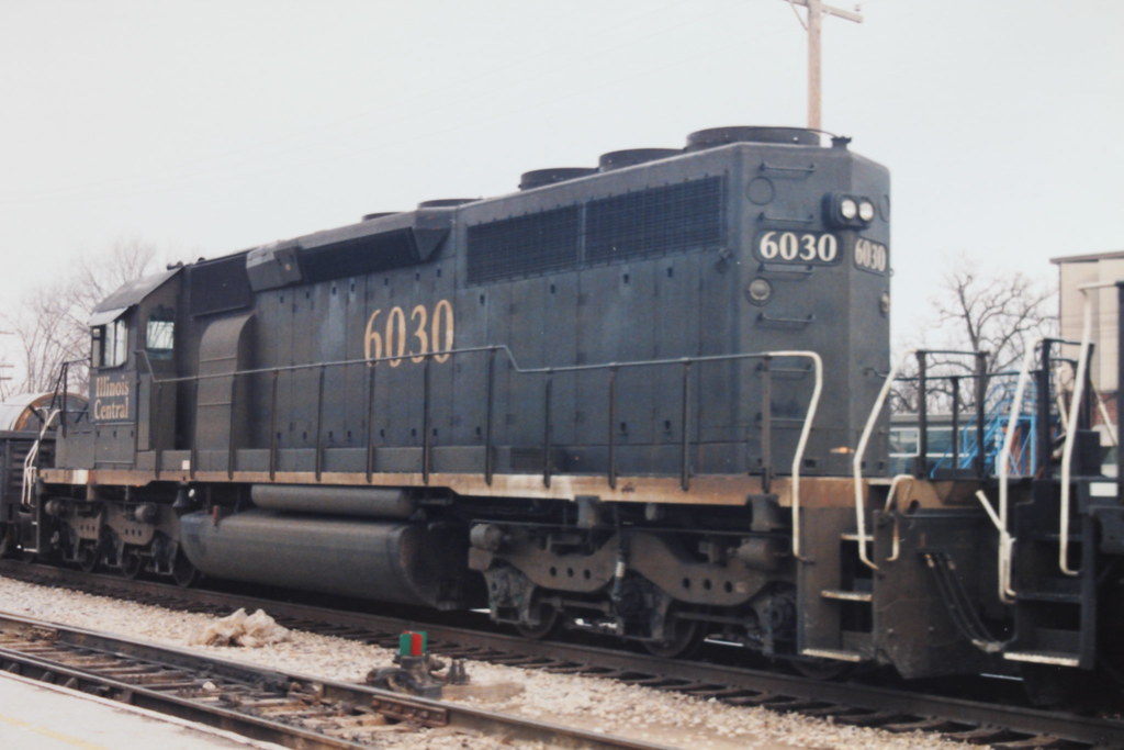Illinois Central 6030 (SD402) Carbondale, Illinois, 1991;… Flickr