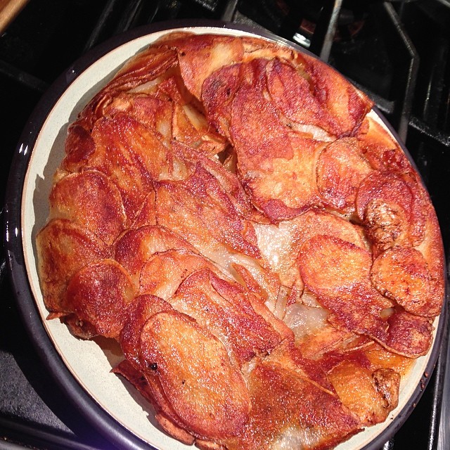 Pommes Anna potatoes scalloped fried vegetables butte… Flickr