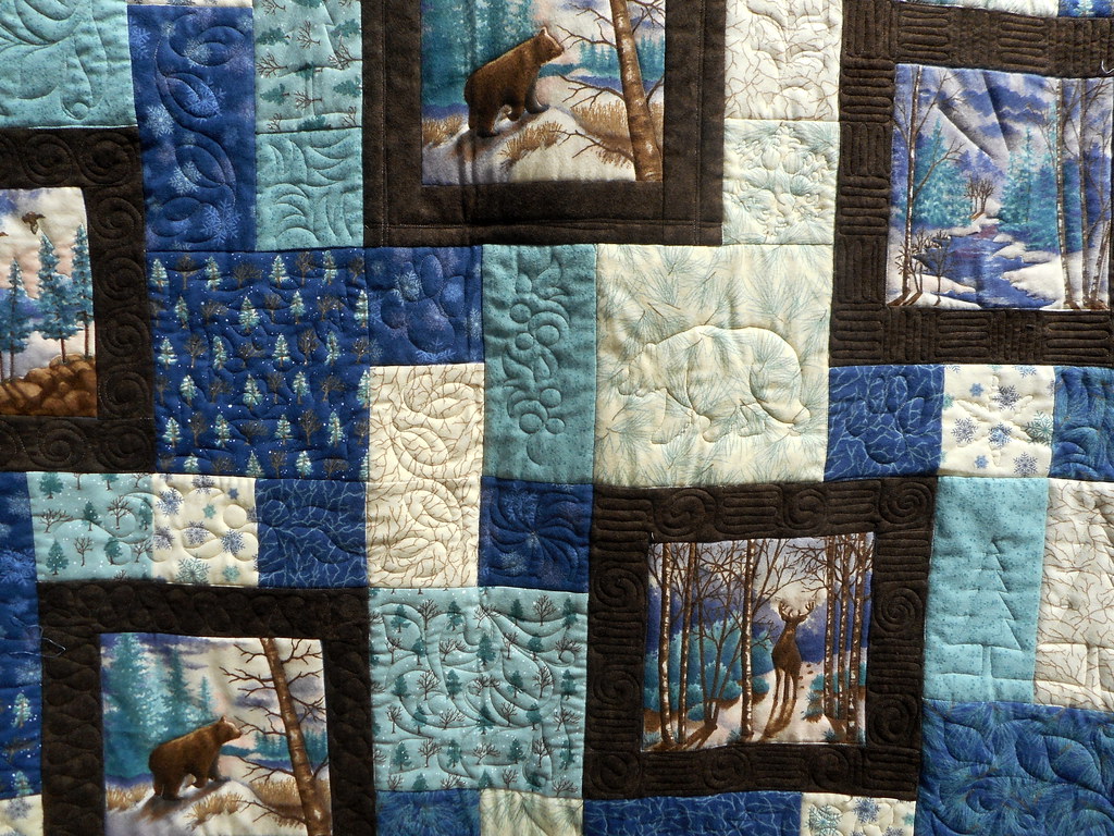 OUTDOORSY QUILT Made by Kim Marsh quilted by DLQ Flickr