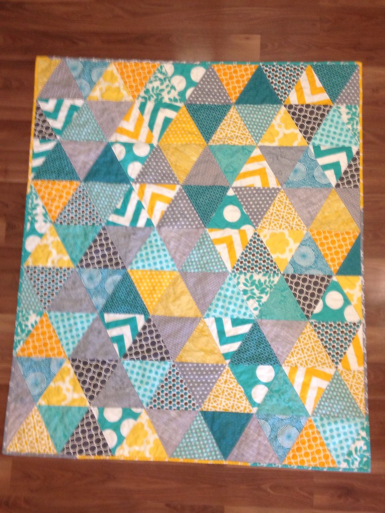 60 degree Triangle Quilt Front Debbie Flickr