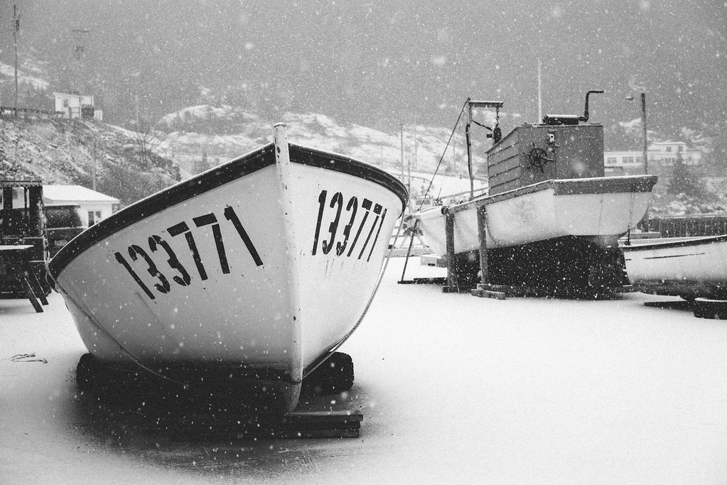 Boats on the Portugal cove wharf for the winter. Carl *Newfoundland