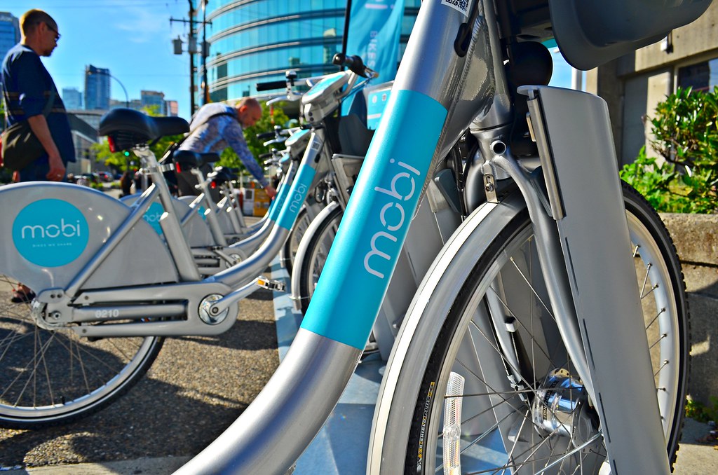 mobi | A close-up of the mobi bikes at the |demo station at … | Flickr