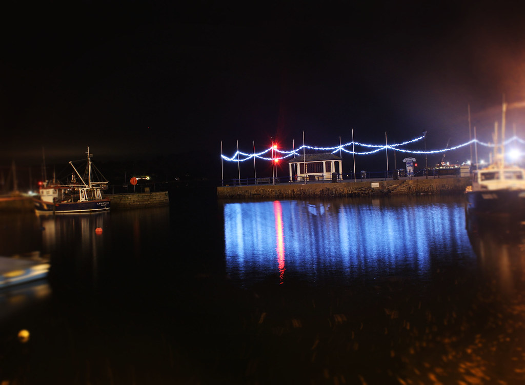 Docks Falmouth Docks with Christmas lights.. Matthew Pople Flickr