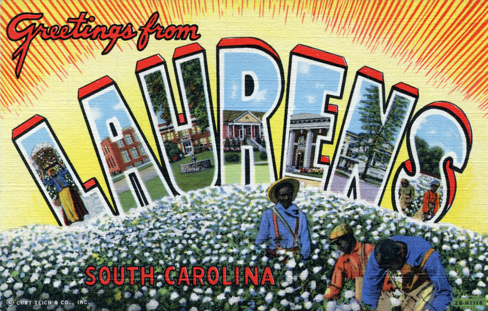 Greetings from Laurens, South Carolina Large Letter Post… Flickr