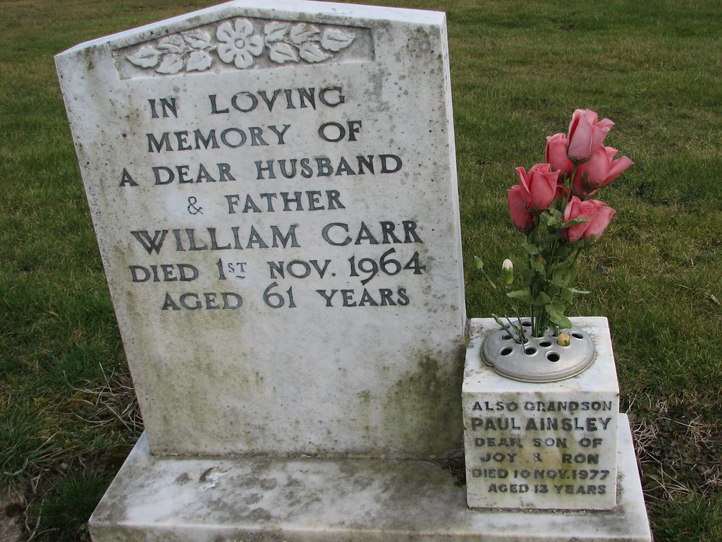 Carr, Ainsley, Dudley Weetslade Cemetery, North Tyneside, … Flickr