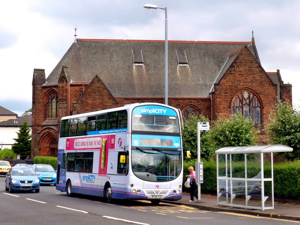 First Bus SF54 TLO in Stonelaw Road, Rutherglen 2016 Flickr