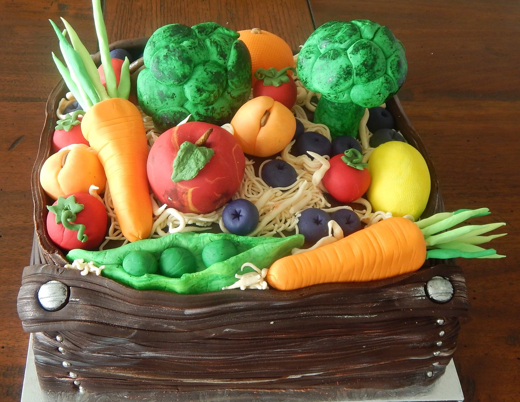 Add some veggies to your cake with vegetable cake decorations for a