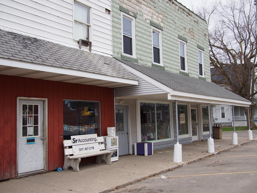 Main Street Business, Onsted, Michigan Store Fronts F. D. Richards