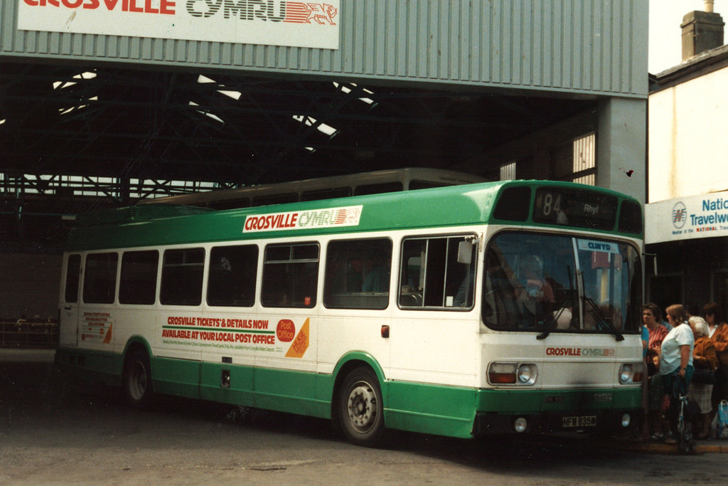 Crosville Leyland National DP48F ENL835 NFM835M at Rhyl Bus Station a
