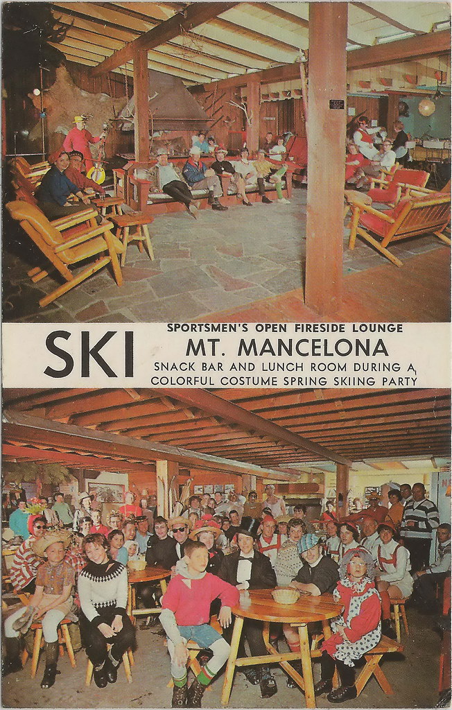 NW Mancelona Antrim MI 1960 LODGE & FIRESDE LOUNGE INTERIO… Flickr