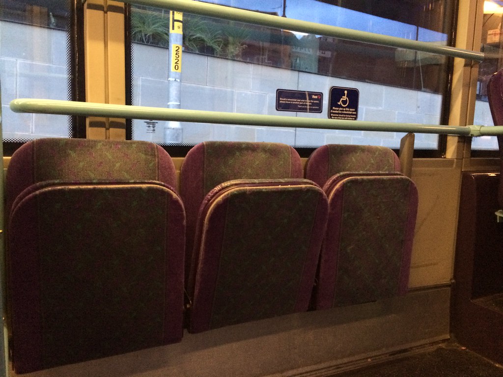 'These seats return to upright position...' The three side… Flickr