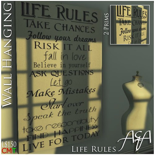 Life Rules WA&A Life Rules Wall Hangingall Hanging Flickr