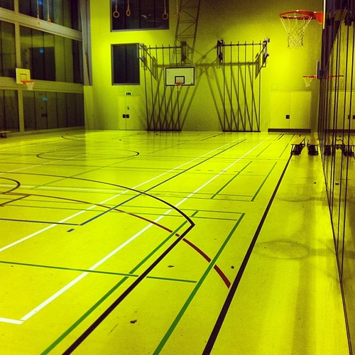 My yellow training court, hurts my . basketball court n… Flickr