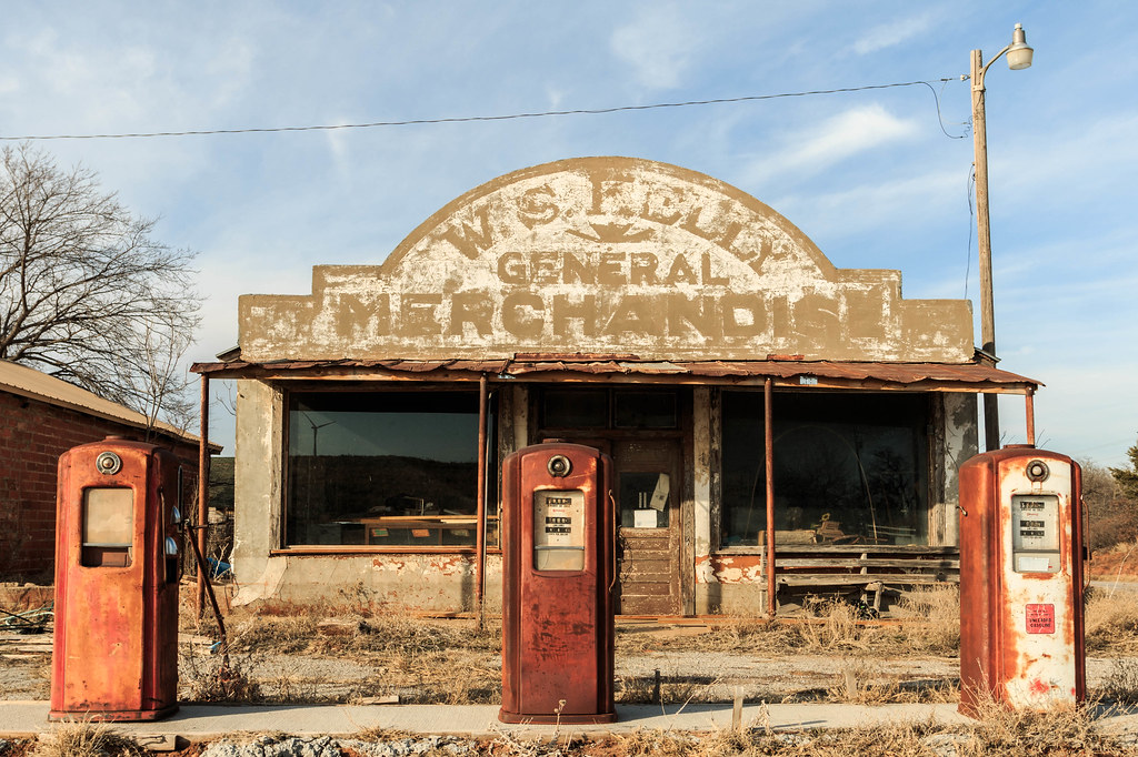 Cogar Gas Old Gas station in Cogar Oklahoma David Dickerson